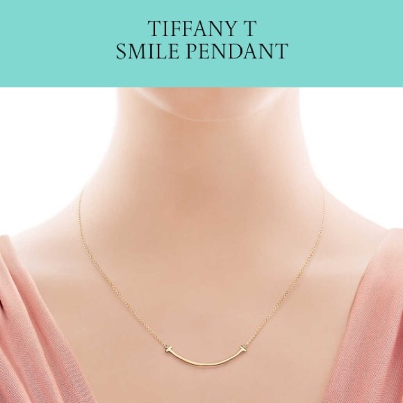 -SOLD- Tiffany T Mini Smile 18K Gold Necklace - Picture 7 of 7
